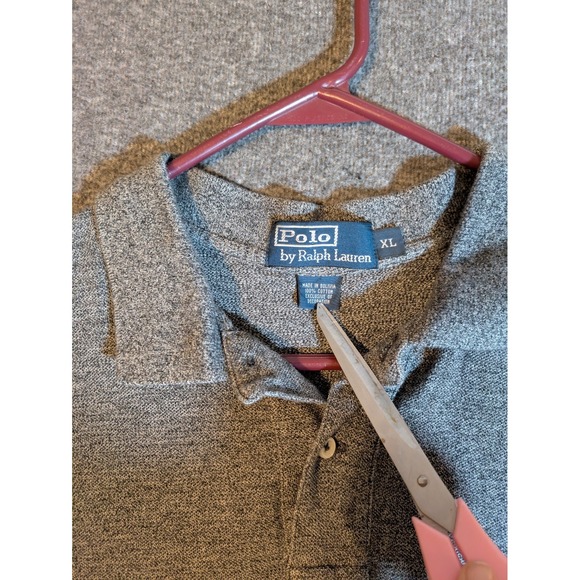 Polo Ralph Lauren Polo Shirt Mens XL Gray Classic Fit Flesh Pony Short Sleeve - Picture 7 of 10